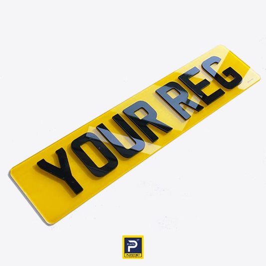 4D Straight Cut Number Plate